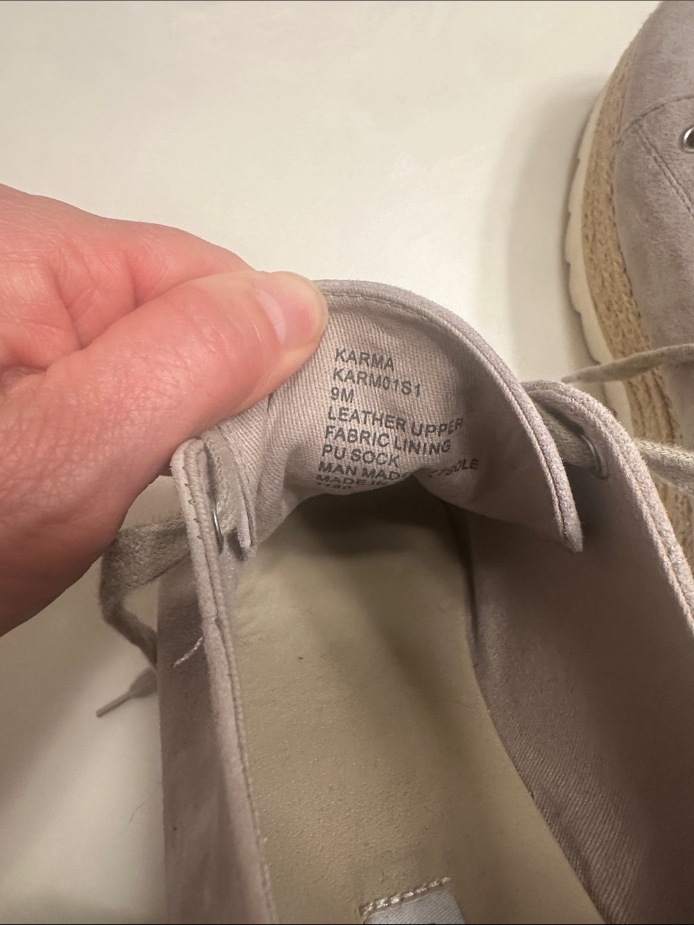 Steve Madden Women's Suede Lace-Up Sneakers in Light Taupe - Picture 5 of 6